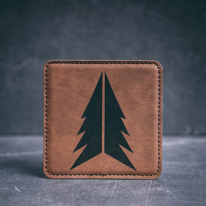 Spruce Leather Coaster