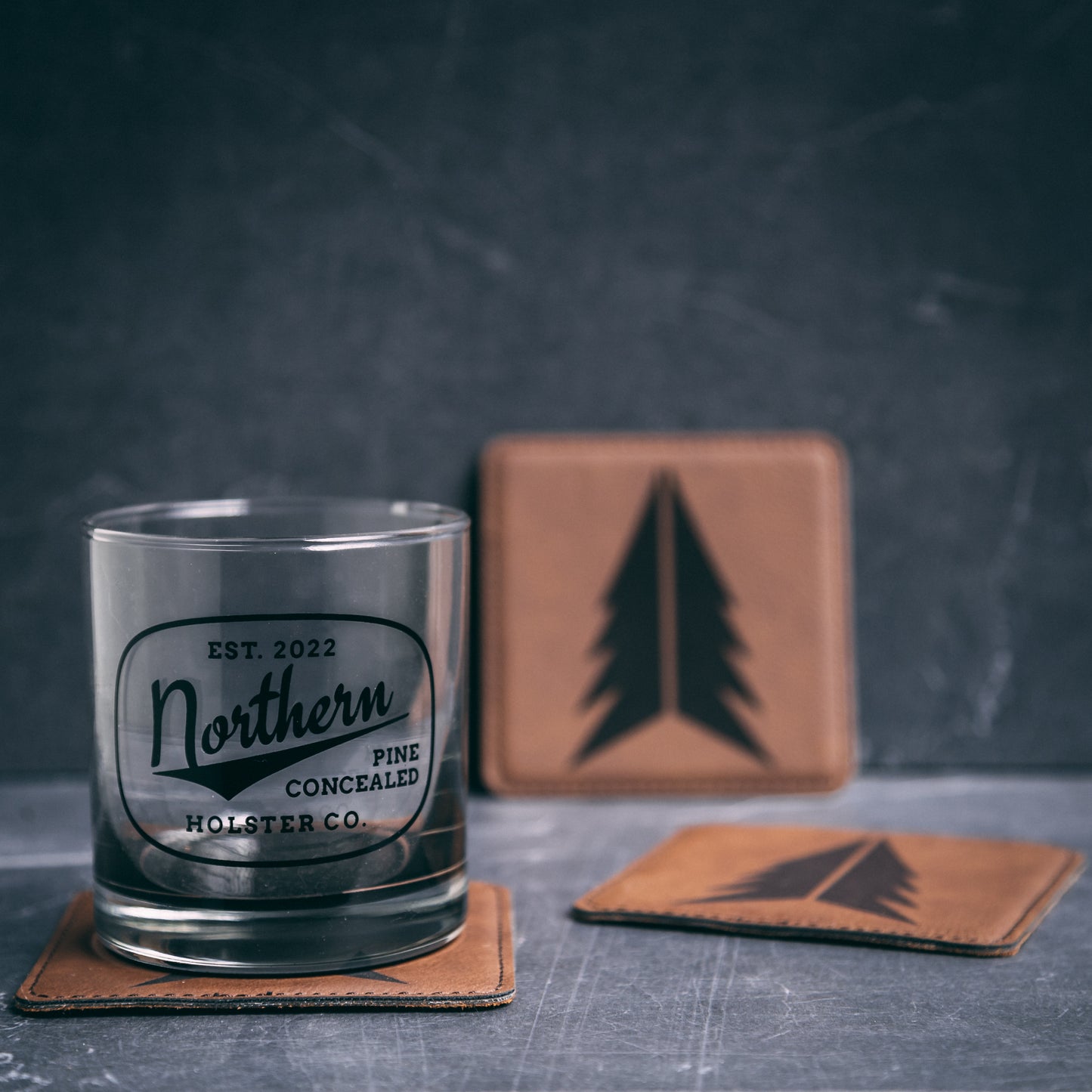 Spruce Leather Coaster